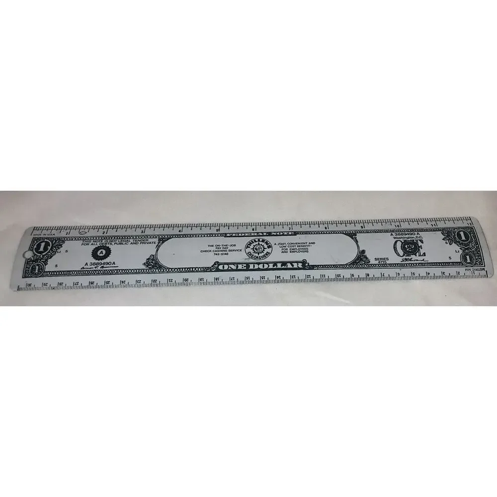 Vintage Thillens Checashers Advertising Metal Ruler Series 4715